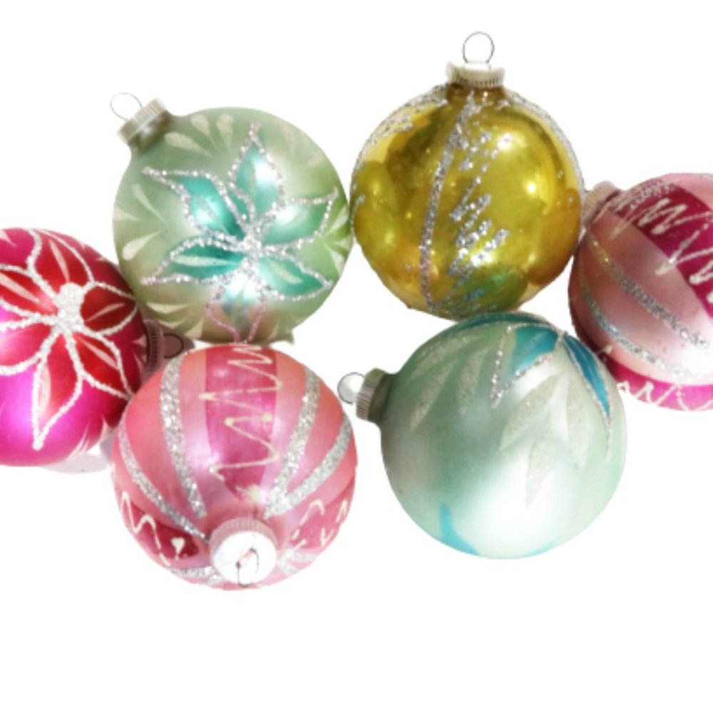 Vintage West Germany Christmas Ornaments